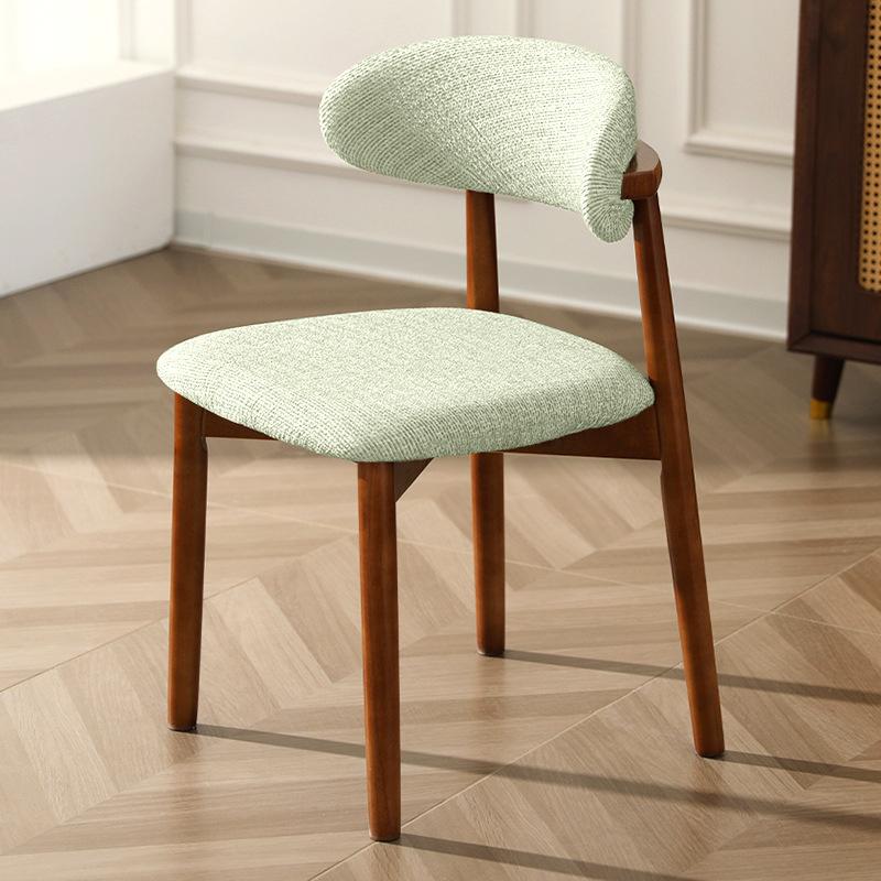 1pc Jacquard Office Chair Backrest Seat Covers Solid Wood Dining Chair Cover Elastic Seat Cover For Restaurant Dining Room