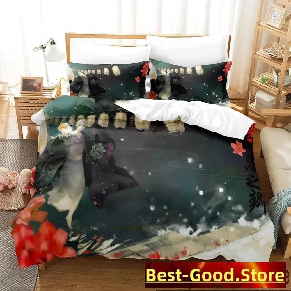 3D Print Anime Natsumes Book Of Friends Bedding Set Boys Girls Twin Queen King Size Duvet Cover Pillowcase Bed Boys Adult