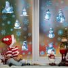 Jul Snöflinga Snögubbe Väggdekaler Julglasfönster Vardagsrum Heminredning Tapetkonst Avtagbar Nyårsdekal