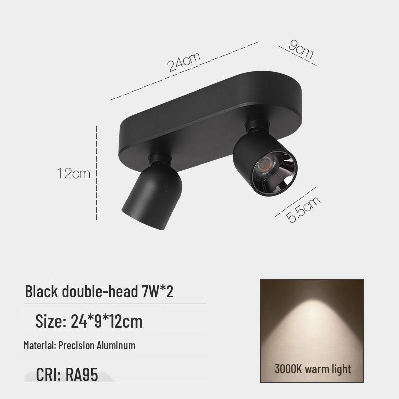 Adjustable Anti-Glare Folding Ceiling Spotlight with High Color Rendering for Household or Picture Lighting