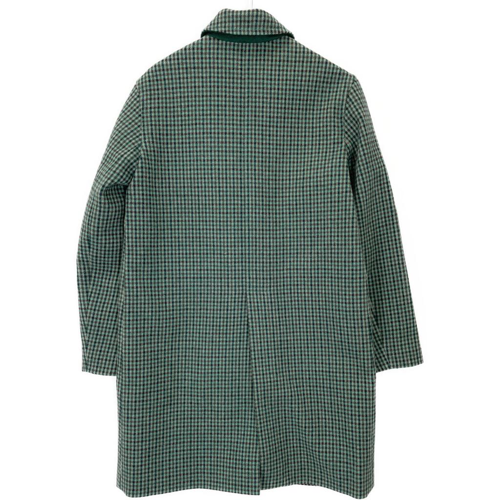 Lacoste BF1111L Classic wool blend soutien collar coat coat 36 greenUsed