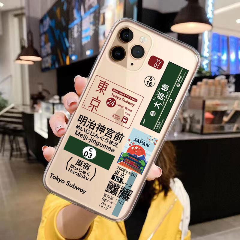 Fashion Japan Tokyo Osaka Kanagawa Label Phone Case For Iphone 13 Pro Max 12 11 Pro X XS Max XR 6s 7 8 Plus Soft Silicone Cover