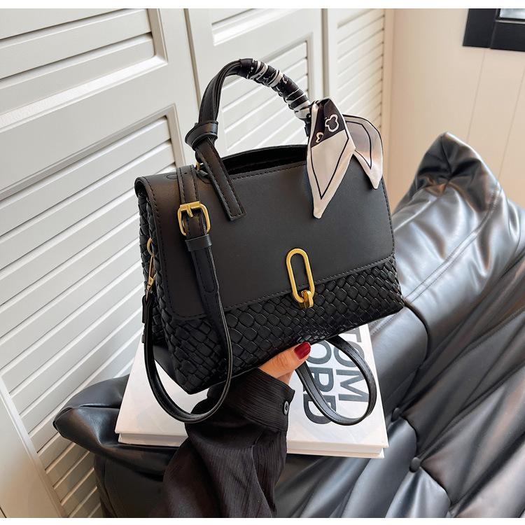 

Маленькие сумки через плечо для женщин с тканевым узором и короткой ручкой из искусственной кожи, дизайнерские женские сумки, новый тренд