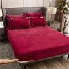 Milk Velvet Super Soft Fitted Sheet Flannel Elastic Band Mattress Cover Bedding Cover Mattress Cover