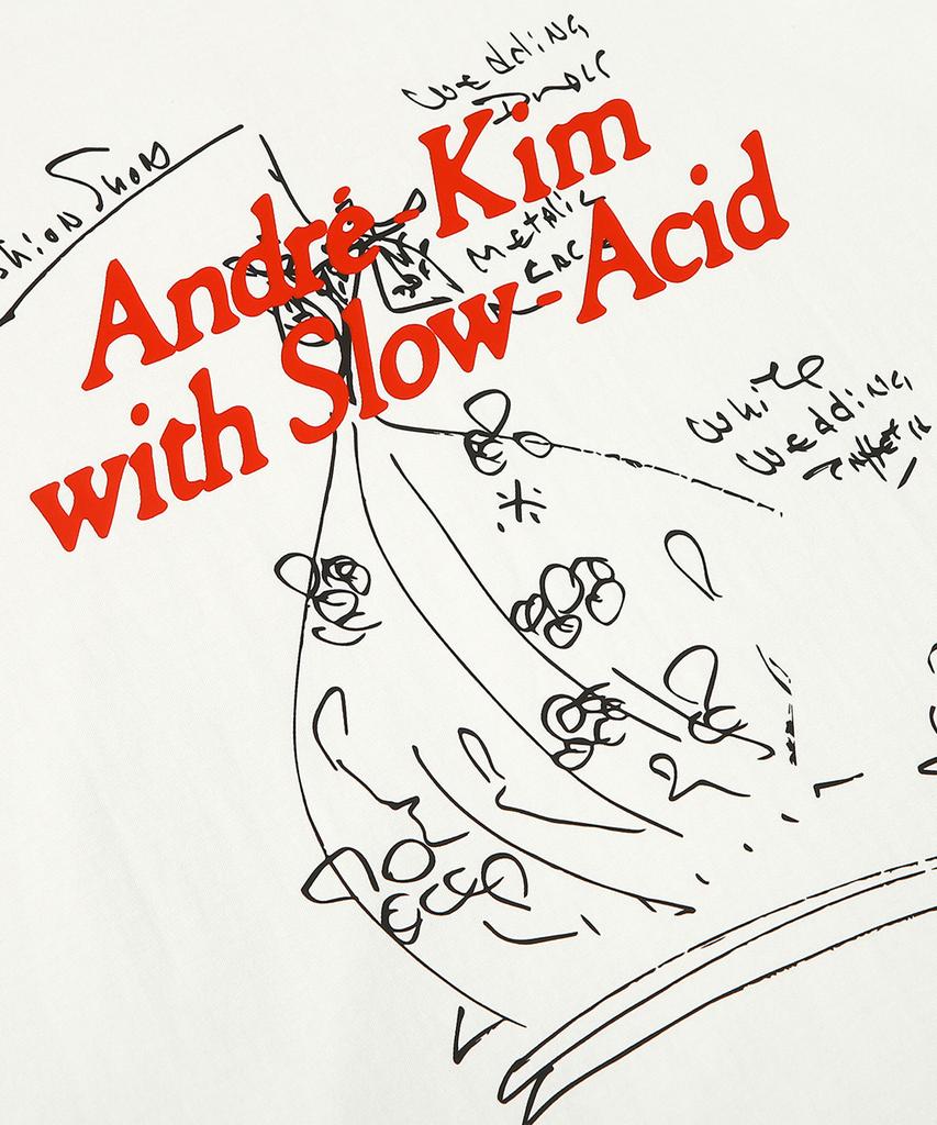 SLOWACID Andre Kim X Slow Acid Rough Sketch Short Sleeve T-Shirt [Cream]