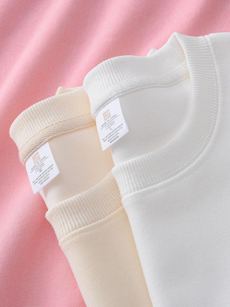 Unisex Korean Style Crewneck Sweatshirt: Casual, Classic, Minimalist, Loose Fit.