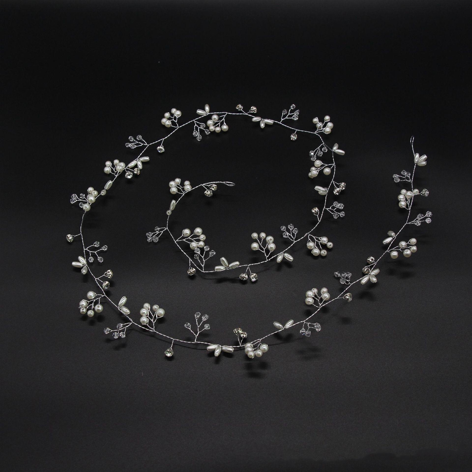 

Мода Помолвка Свадебные волосы Лоза Кристалл Свадебные аксессуары Diamante повязки на голову ювелирные изделия серебряный