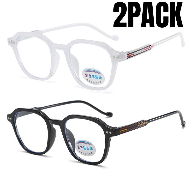 2PACK Children Radiation Protection Glasses Fashion Plain Glasses for Kid Computer Phone Online Course Anti Blue Light Glasses