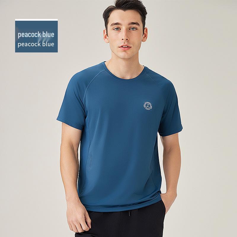 Men s Plus Size Loose Round Neck Short Sleeve Summer Sports T-shirt 2XL (135-160 jin)