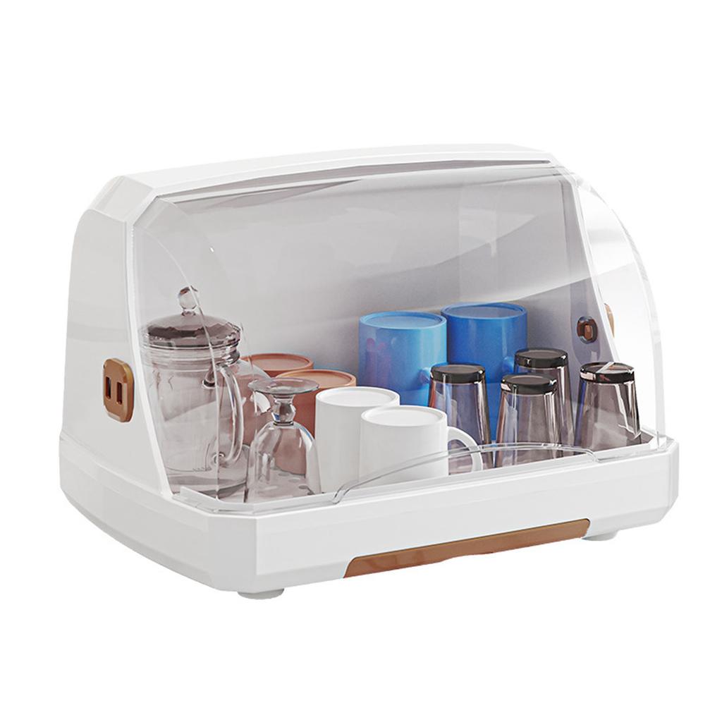 Desktop Cup Storage Rack Dustproof Countertop Multipurpope Drying Rack with Lid for Glass Tea Cup