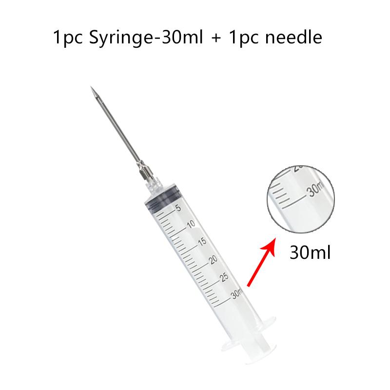 

Marinade Injector 30/50/60ml Plastic Stainless Steel Needle Kitchen BBQ Tools Household Turkey Barbecue Seasoning Syringe TMZ