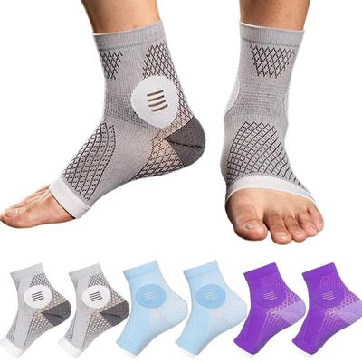 Chaussettes Neuro pour hommes et femmes, soulagement de la douleur au pied, chaussettes de Compression apaisantes, Design violet élastique antidérapant