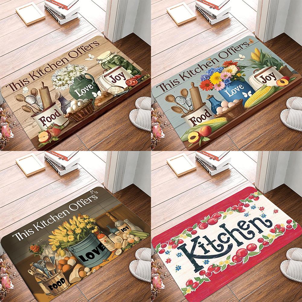 Kitchen Welcome Doormat Machine Washable Carpet for Living Room Bedroom Kitchen and Laundry Rug Floor Mat