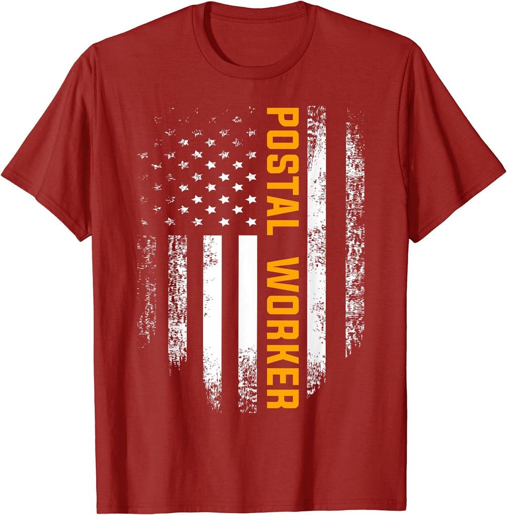 Vintage Postal Worker American Flag US Postal Service Unisex T-Shirt