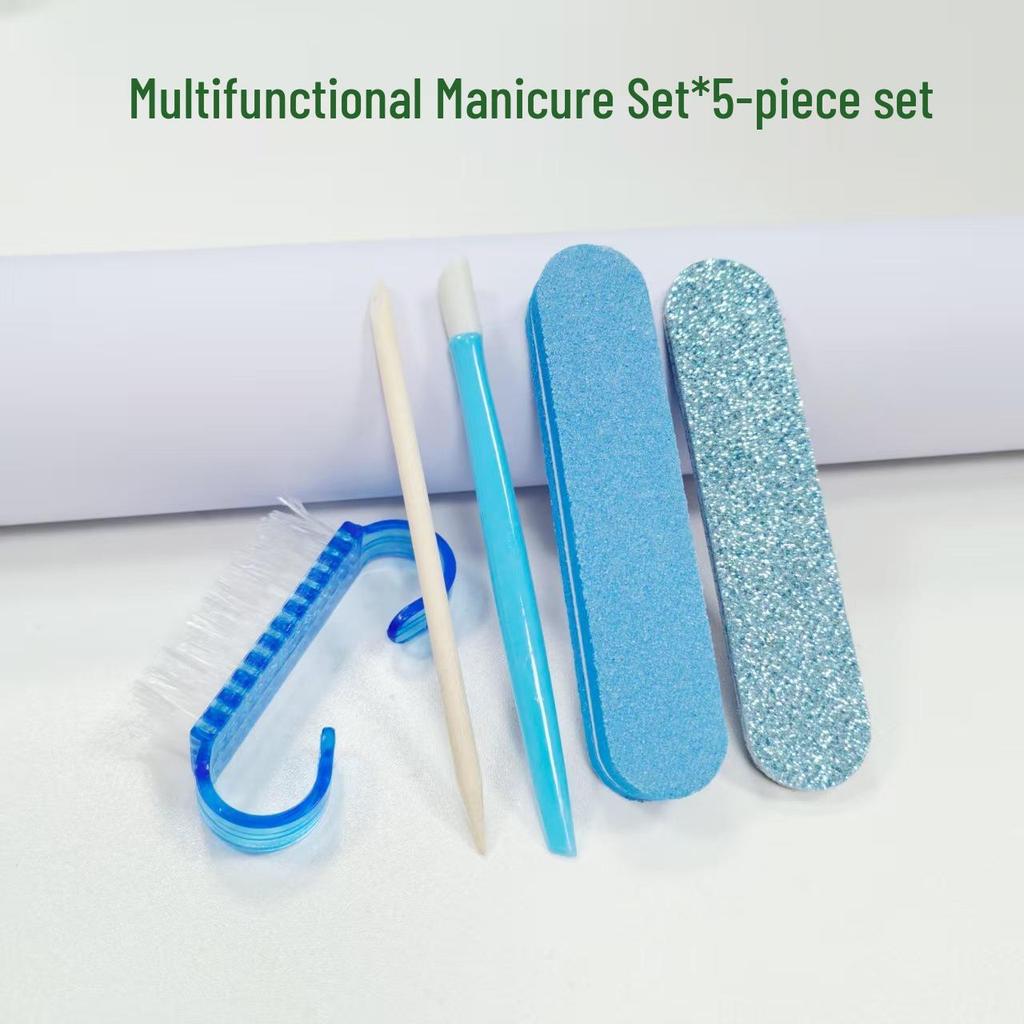 Portable PVC Cuticle Scraper & Nail Clipper Set - Nail Art Tool Kit