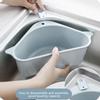 2Pcs Triangular Shape Kitchen Sink Corner Draining Rack Sponge Storage Rack Organizer Blue