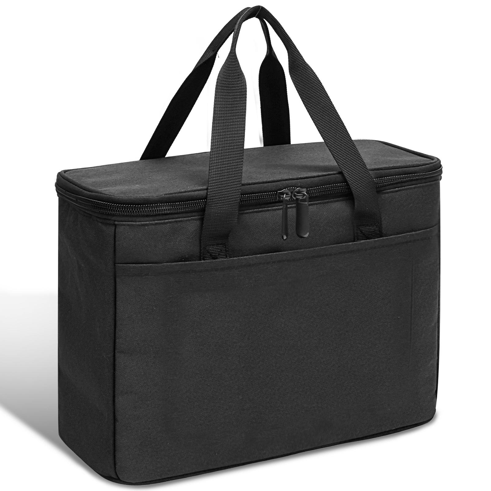 

3 Cups Drink Delivery Insulated Bag Portable Carrier Takeaway Thermal Warm Cooler Tote Bag Picnic Supplies Storage Bag чорний
