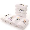 Extra Long 1.1m Pure Cotton Sports Towel with Embroidered Logo – Ideal for Gym, Running, Yoga, and Sweat Management