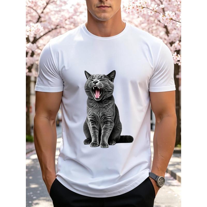 

Men s Printed Short-Sleeve T-Shirt, Breathable Summer Top. Stylish and Casual, Machine Washable ,Comfortable Fit S