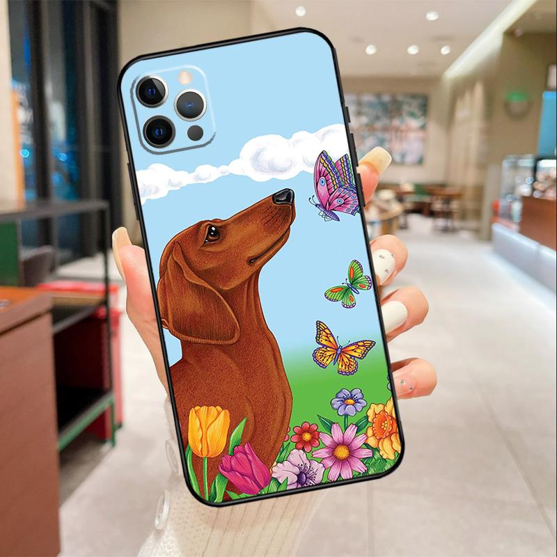 Dachshund Dog Animal Phone Case For iPhone 17 Air 16 15 13 11 12 14 Pro Max mini 15 16 Plus 16e Protective Cover