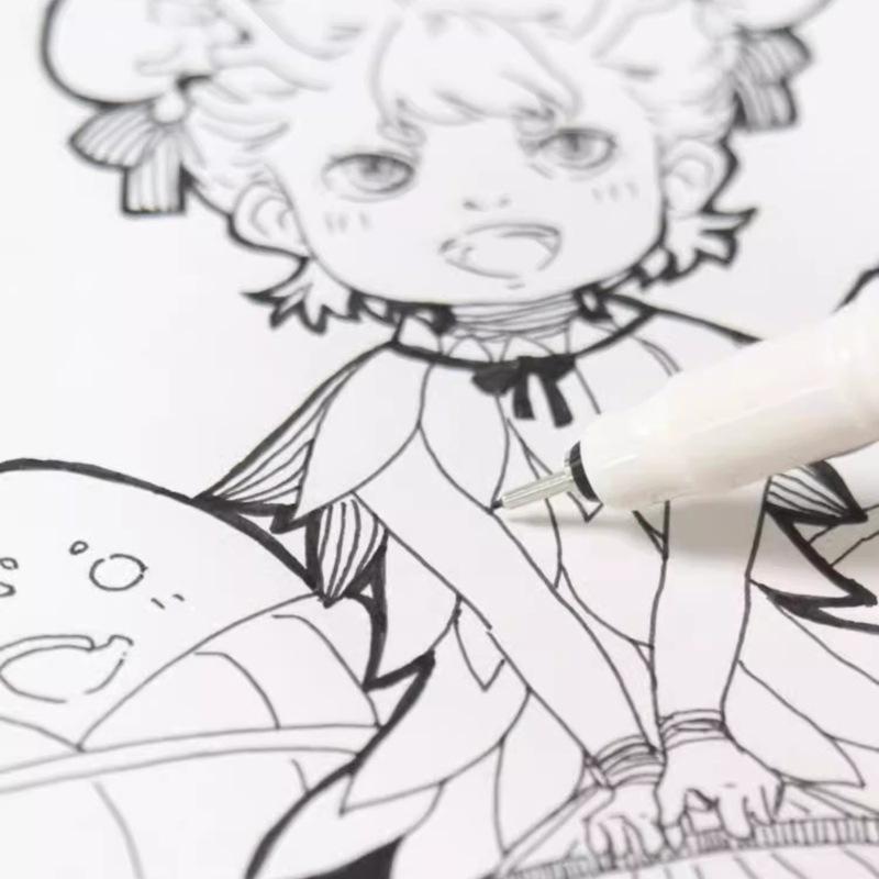 Penna a punta fine Simbalion Leone per Arte Studentesca, Pittura, Design Anime e Disegno a Linee D74