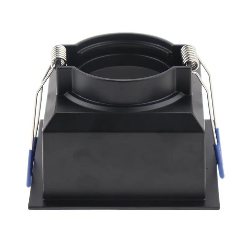 6PCS Square Round Recessed Downlight MR16 GU10 Replaceable Light Source Spotlight Mounting Frame  Base Socket Lighting Fixture