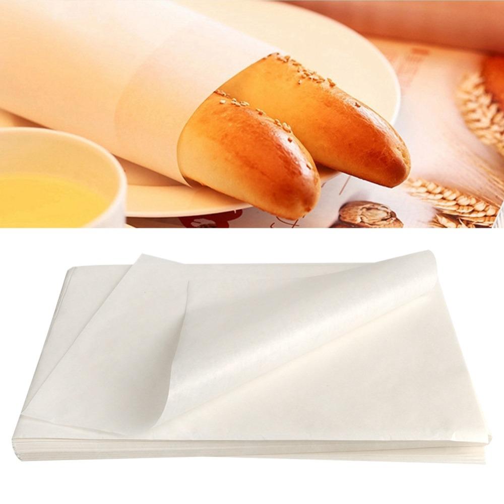 500pcs Double Sided Food Grade Baking Parchment Heat Resistant Non Stick Baking Paper  Cake  Making