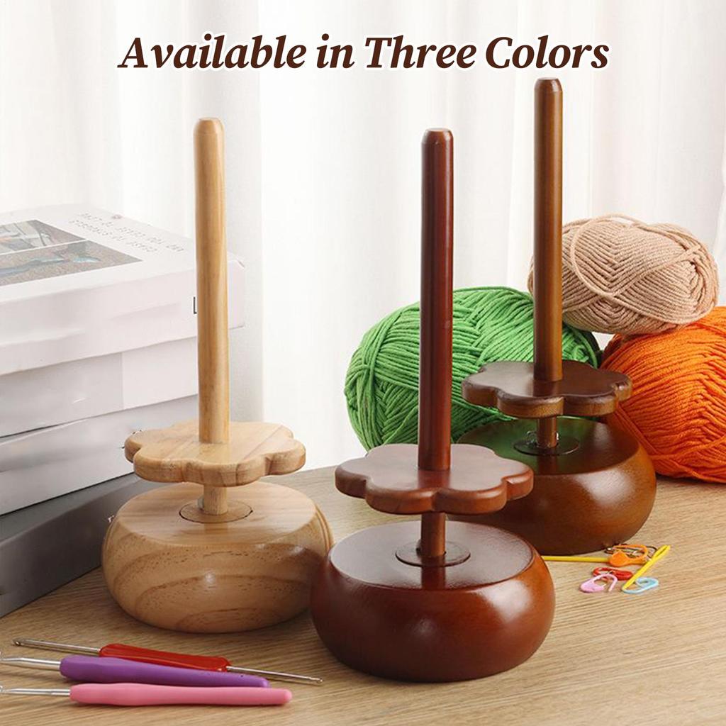 Yarn Holder Wooden Magnetic Yarn Storage Winder For Knitting Heavy-Duty Crocheting Organizer Stand For Christmas Mother's Day