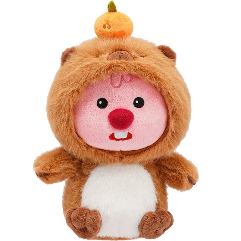 

Оригинальная шапка-маска Loopy Little Beaver, плюшевая игрушка Капибара, милая и очаровательная кукла Рови