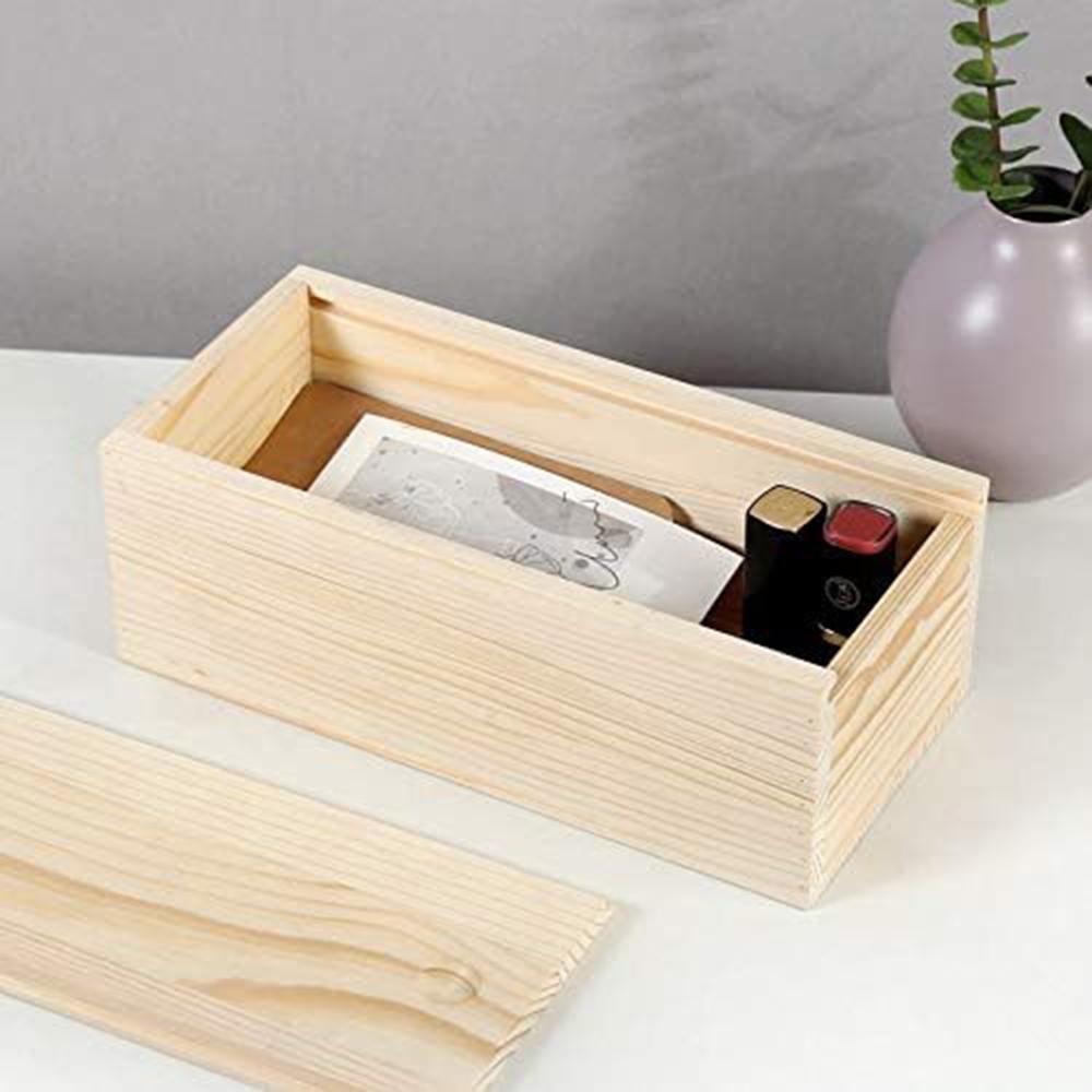Pine Pull Box Sliding Cover Wooden Box Wooden Storage Box Wooden Storage Box Wooden Box Gift Jewelry Box