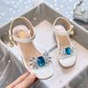 Girls sandals 2025 summer new girls princess shoes medium and old children soft sole foreign style children casual high heels