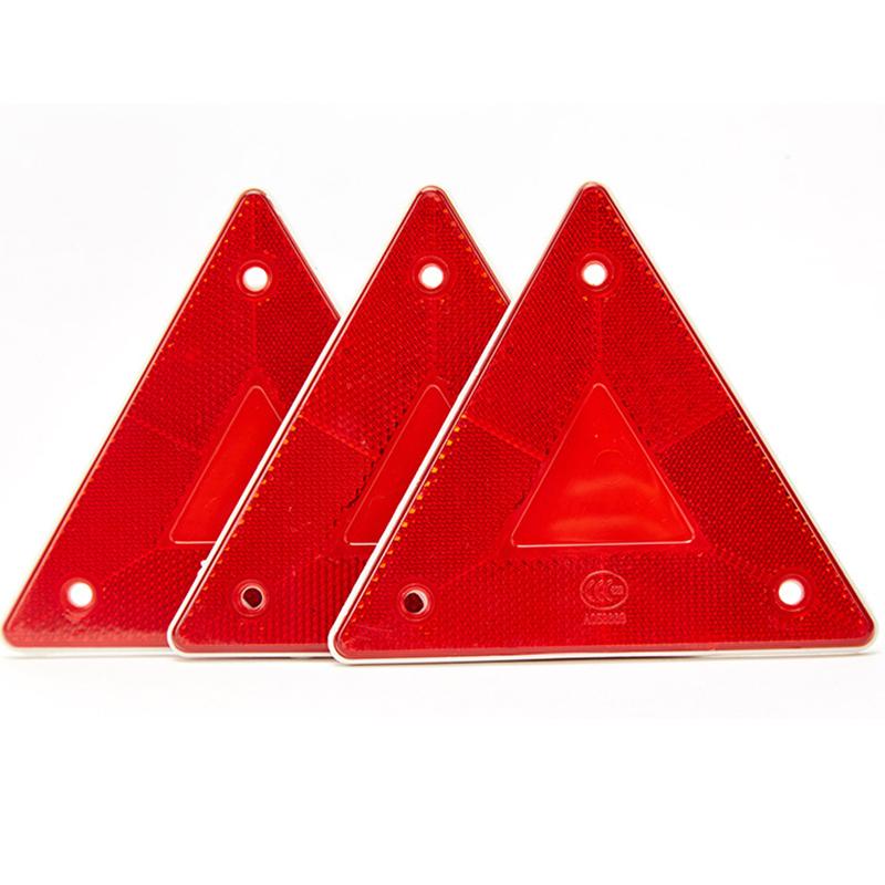 Refletor de advertência de caminhão Triângulo Vermelho Placa de aviso de parada de caminhão Luz traseira Placa de sinalização reflexiva de segurança para refletor de reboque