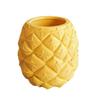 3D Printed Pineapple Shaped 2-in-1 Pen Holder & Plant Pot, Bright Yellow Pens Cup, Multi-Use Container for Stationery Makeup Brushes Succulents &