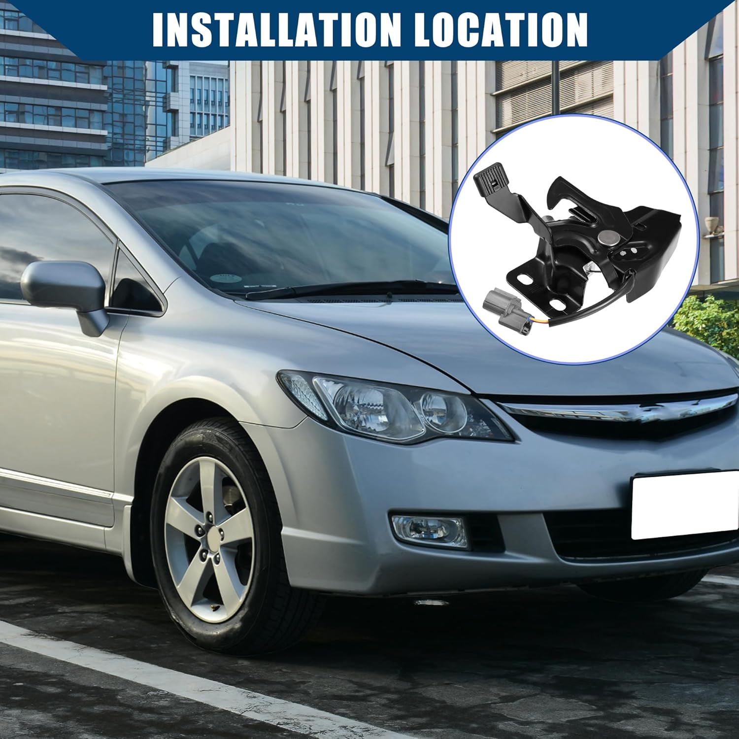 

№74120-SDA-A02 Замок капота в сборе для Honda Accord 2003-2007 / Замок капота двигателя / Прочный / 1 шт. Черный