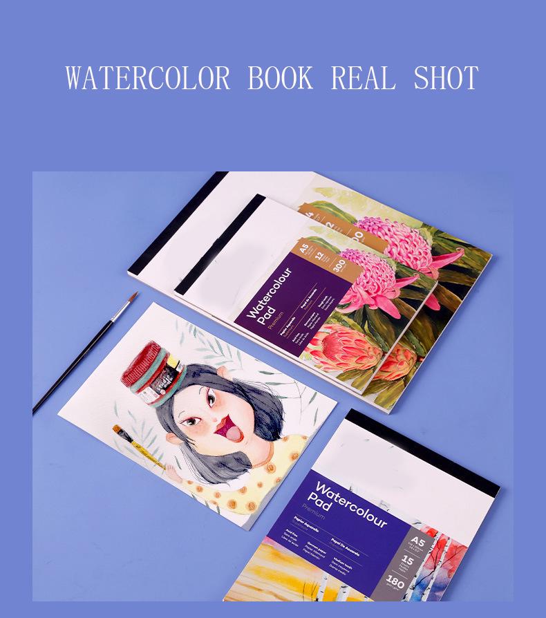Aquarell-Skizzenbuch, mittlere Körnung, 300g - Perfekt für Schüler und Künstler