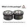 Trianglelab® Upgrade Extruder Gear For Creality K2 serie All Metal Filament Drive Gear For K2 serie Nickel Plated DLC Coating