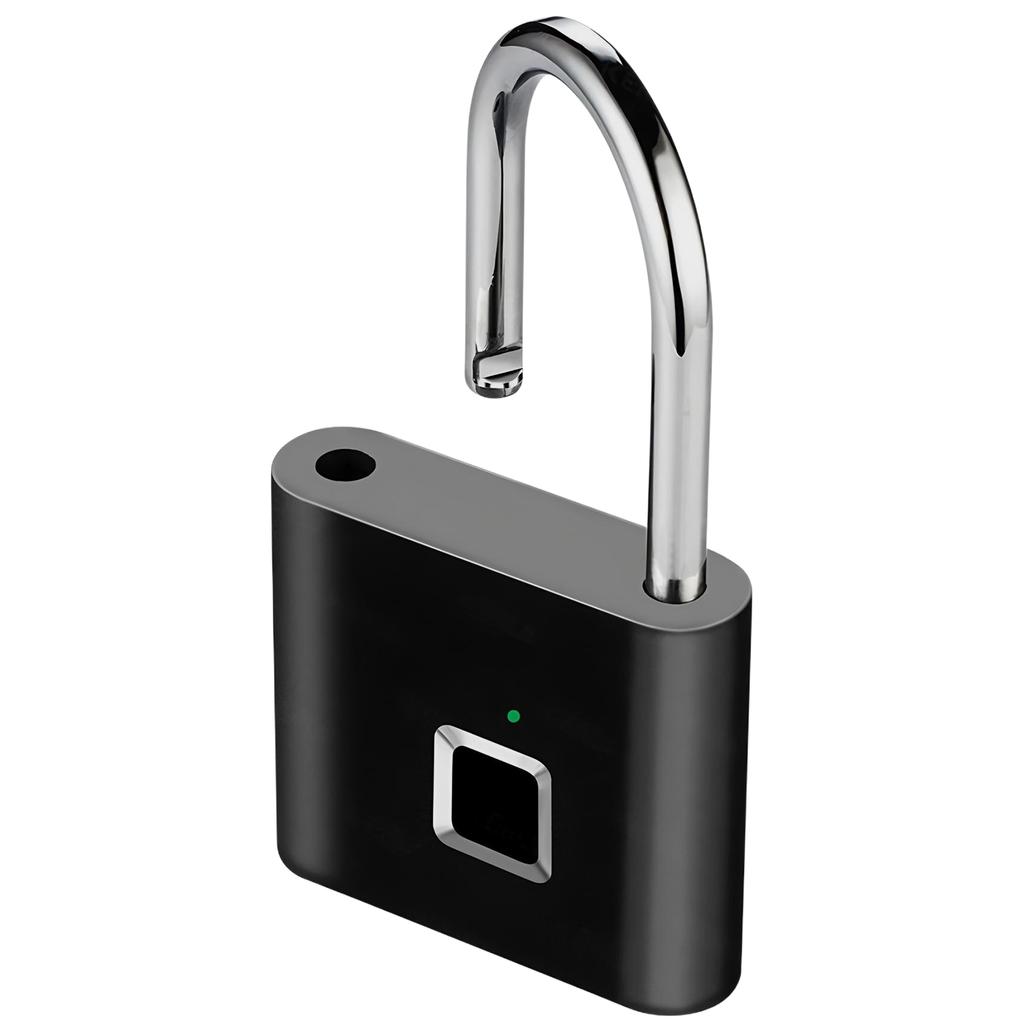 IPX4 Waterproof Smart Fingerprint Padlock Type-C Rechargeable Keyless Security Lock for House Gate Cabinet