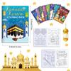 16/32/64PCS Ramadan Coloring Books Gold Moon Fillers DIY Painting Drawing Book Children's Gift Graffiti Book for Party Supplies