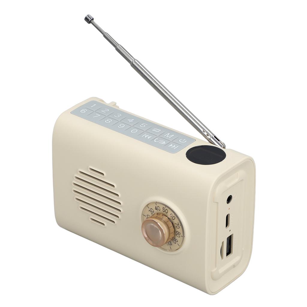 Miniature Bluetooth Speaker Portable Bluetooth Radio Solar Powered Wireless Speakers with Light for