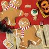 10 Piece Paper Plate Set Gingerbread Man Shaped Disposable Plates Perfect for Christmas Thanksgiving Holiday Celebrations