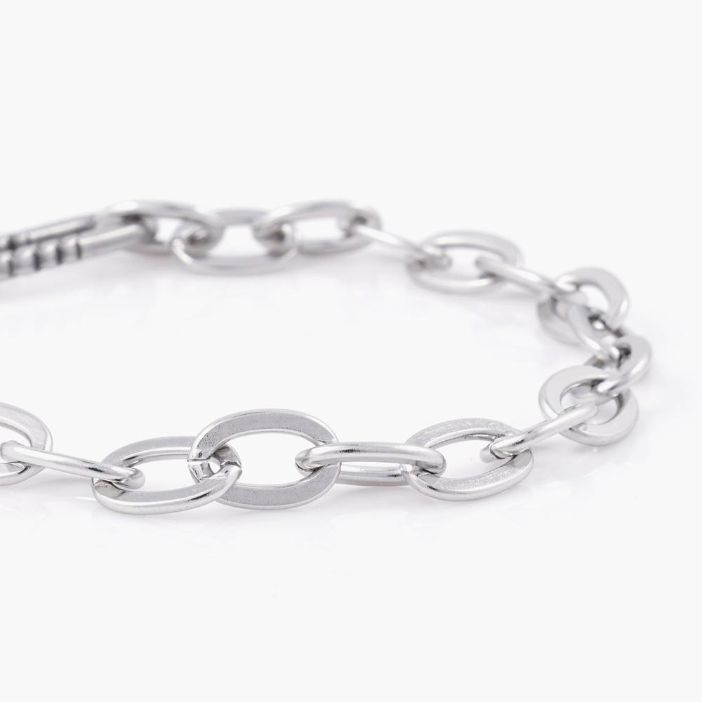 Jbans Classic Screw Ring Point 984 Chain 8 Lapis Lapis, 1185 Obsidian Gemstone Bracelet Set (C2501-Se399_Sv)