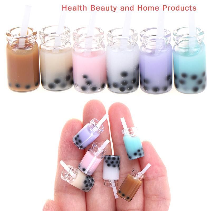 3 Pieces Dollhouse Miniature Milk Tea Cups Toy Set for Dollhouses Decorative Mini Miniature Tea Set for Dolls