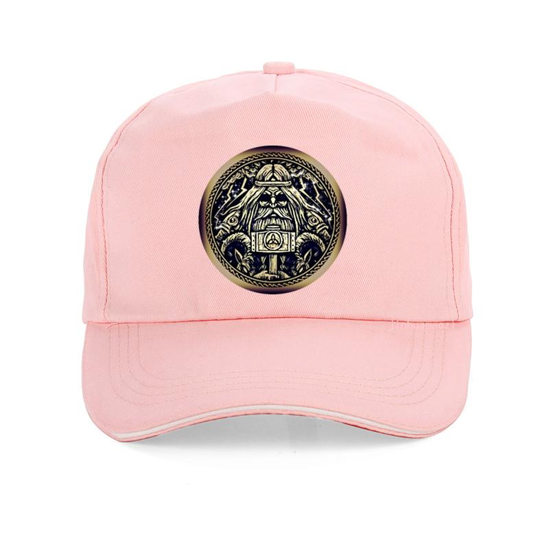 Viking Amulet Print Baseball Cap Thor With Hammer Hip Hop Cap Tv Show Vikings Dad Hat Norse Pagan Talisman Unisex Snapback Hats