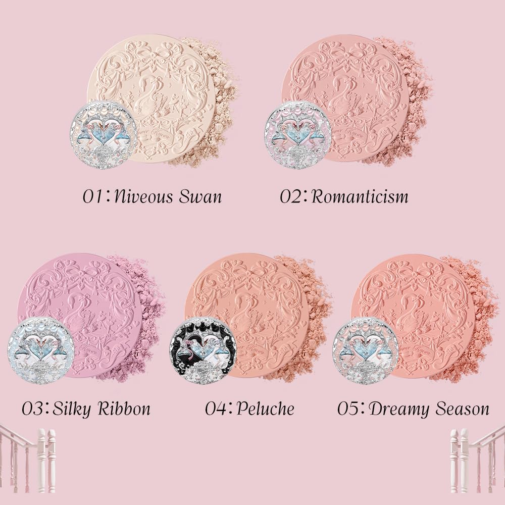 Flower Knows Swan Ballet Series Blush Compact (03 Silky Ribbon)