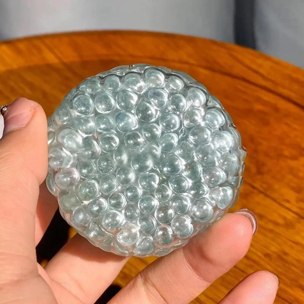 Pressure Relief Balls Set Handmade Kawaii Crystal Squishy No Air Stress Balls for Adults Portable Desk Toy for Anxiety Relief