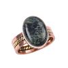 Natural Pietersite Gemstone 925 Solid Sterling Silver Two Tone Ring S.8.5 W2Y15