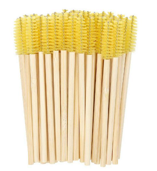 

Disposable Bamboo Eyelash & Eyebrow Brush, Combing & Cleaning, 50-Pack 1 Pack (50 pieces) жёлтый