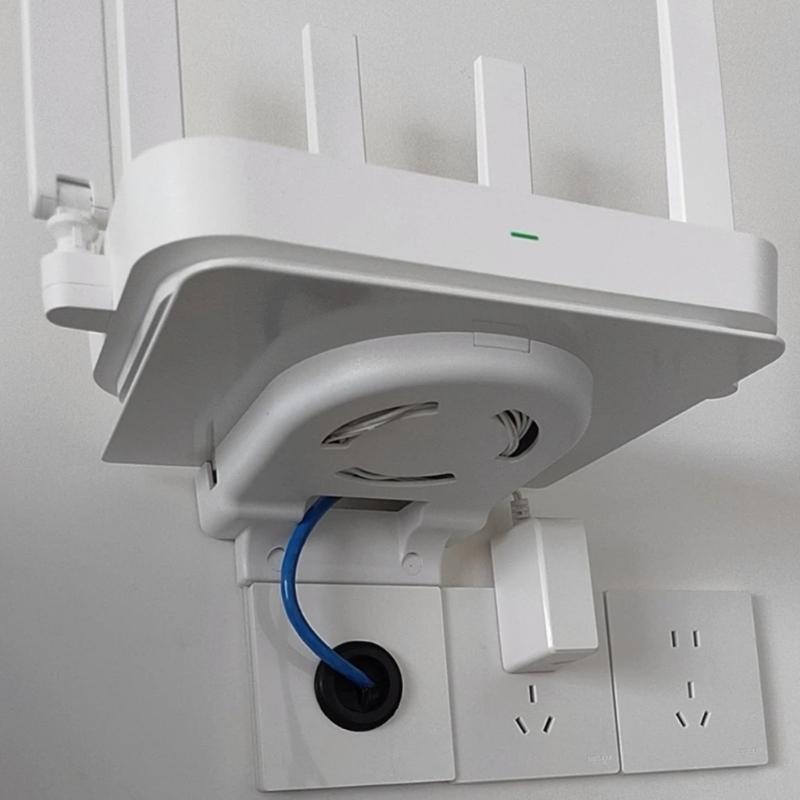 Wall Router Shelf Outlet Placement Holder For Routers And Media Boxes Strong Adhesive Bracket For Desktop Management
