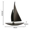 Creative Sailboat Model Crafts Statue Desk Decoration Ornaments Abstract Artwork Sailboat Resins Sculpture Room Aesthetic Decor