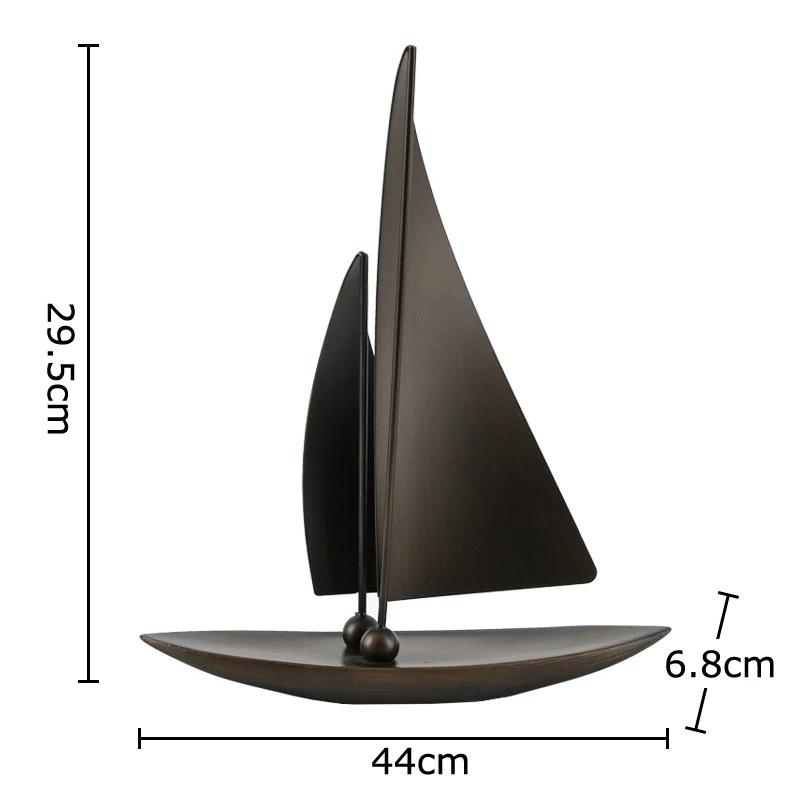 Creative Sailboat Model Crafts Statue Desk Decoration Ornaments Abstract Artwork Sailboat Resins Sculpture Room Aesthetic Decor
